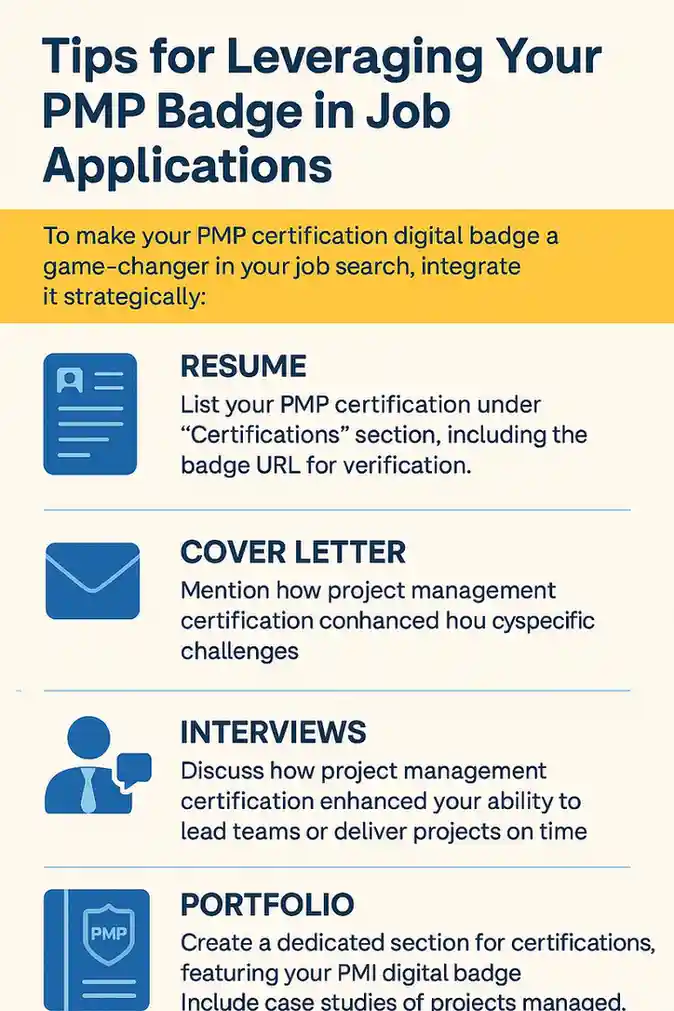 Tips for Leveraging Your PMP Badge in Job Applications