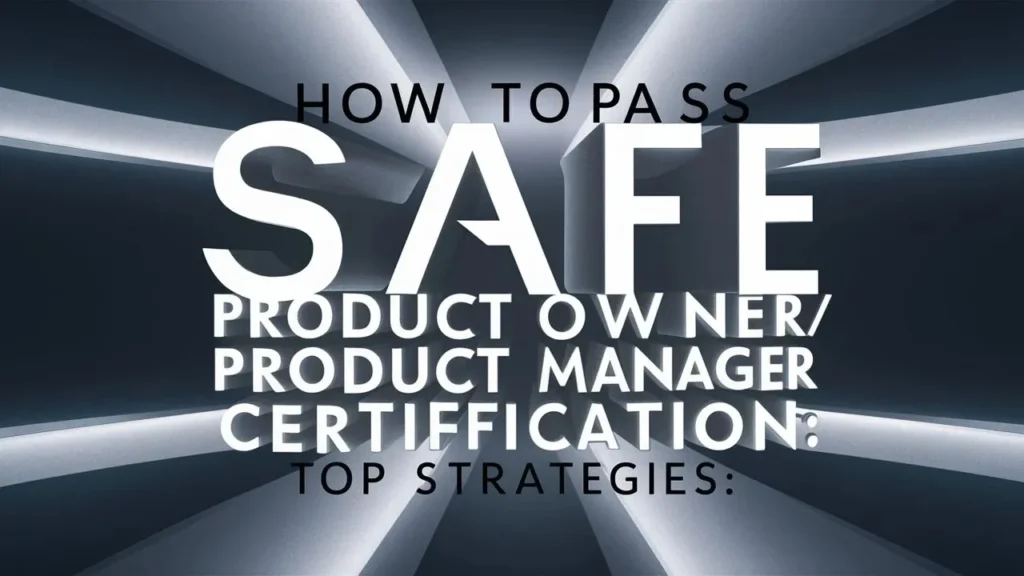 How to Pass Your SAFe Product Owner certification/Product Manager Certification Top Strategies