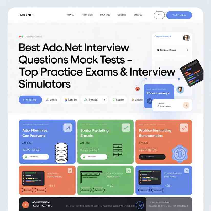 Best ADO.NET Interview Questions Mock Tests (2026) – Top Practice Exams & Interview Simulators 10 ADO.NET Interview Questions Mock Tests
